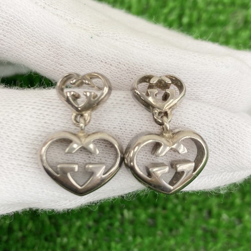 グッチ GUCCI ピアス シルバー ロッキングG　ハート アクセサリー