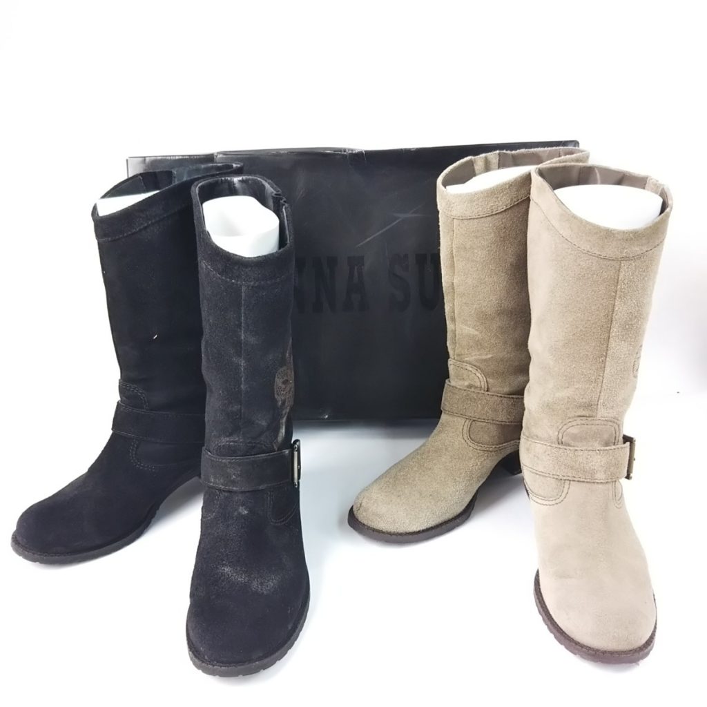 正規 ANNA SUI アナスイ ブーツ2点セット 23.0cm ブラック/ベージュ 靴 現状品
