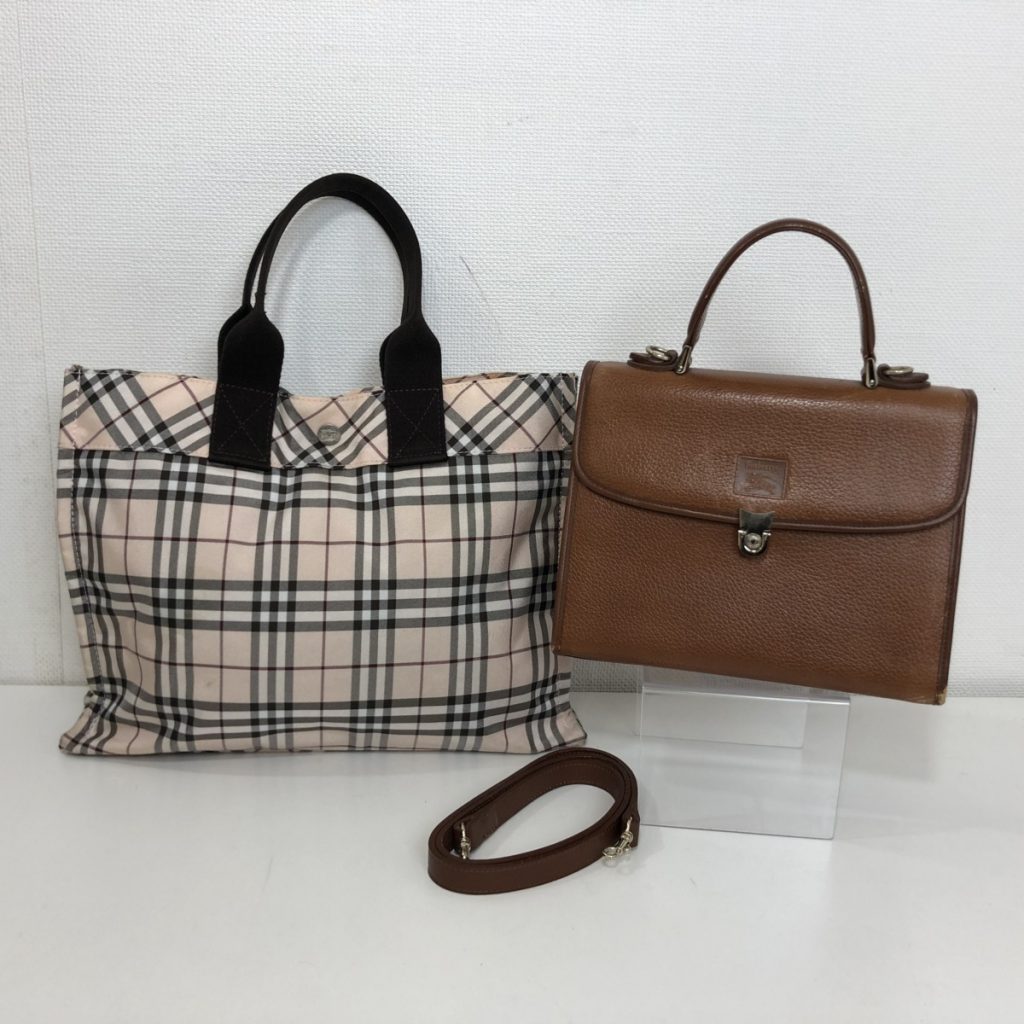 BURBERRY バーバリー BLUE LABEL トートバッグ ピンク 格子 & Burberry 2way ハンドバッグ,ショルダーバッグ ブラウン
