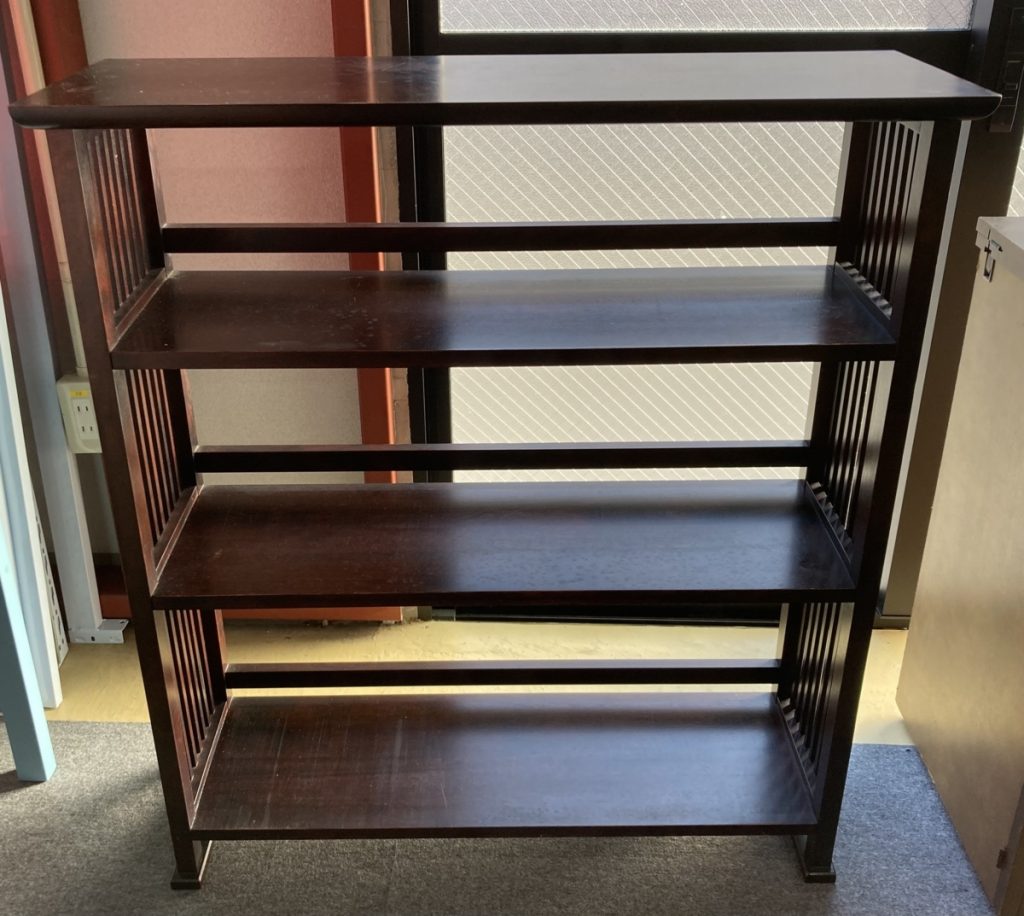 北海道民芸家具　書棚　本棚　樺材　樺木　シャルフ　3段　オープンラック