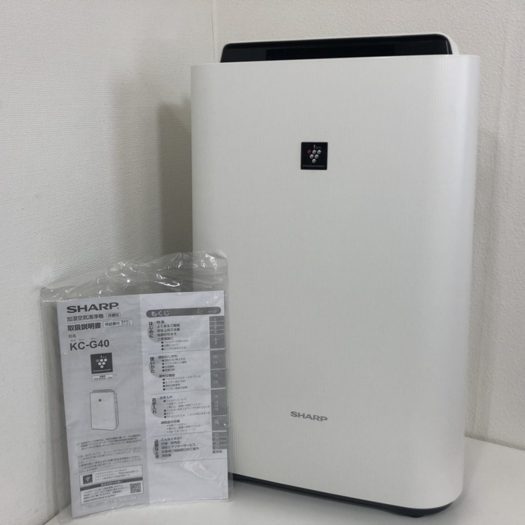 SHARP シャープ 加湿空気清浄機　高濃度プラズマクラスター7000 KC-G40-W 2017年製