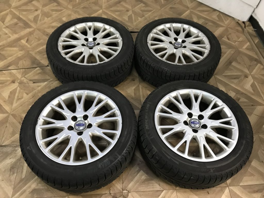 MICHELIN 225/50R17 スタッドレス X-ICE 17インチ VOLVO ホイール 5穴 4本セット ボルボ