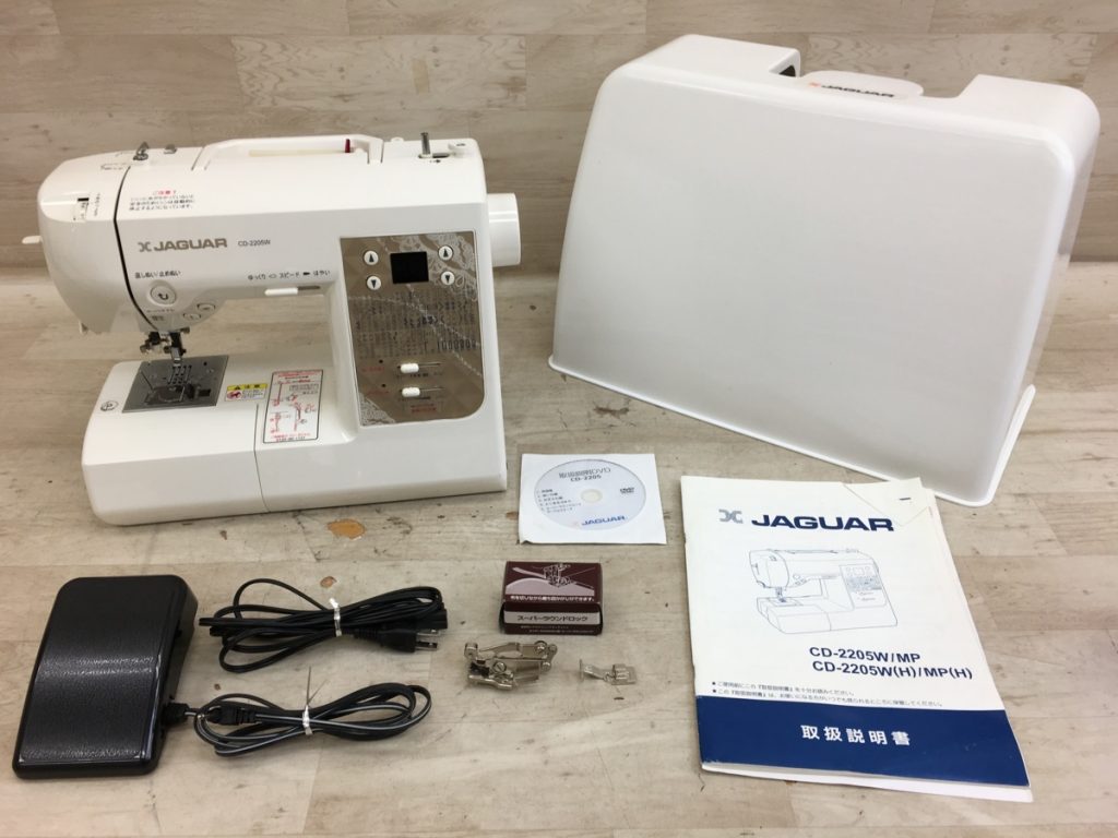 X JAGUAR コンピューターミシン CD-2205W フットコントローラー付き ジャガー 通電確認 針上下確認 ジャガー