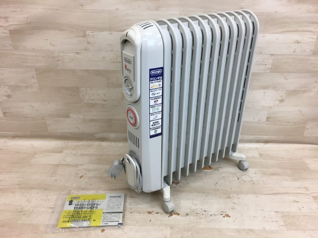 DeLonghi オイルヒーター V551115EFS オイル密着式 ラジエター型 11枚フィン F字型 取扱説明書 デロンギ