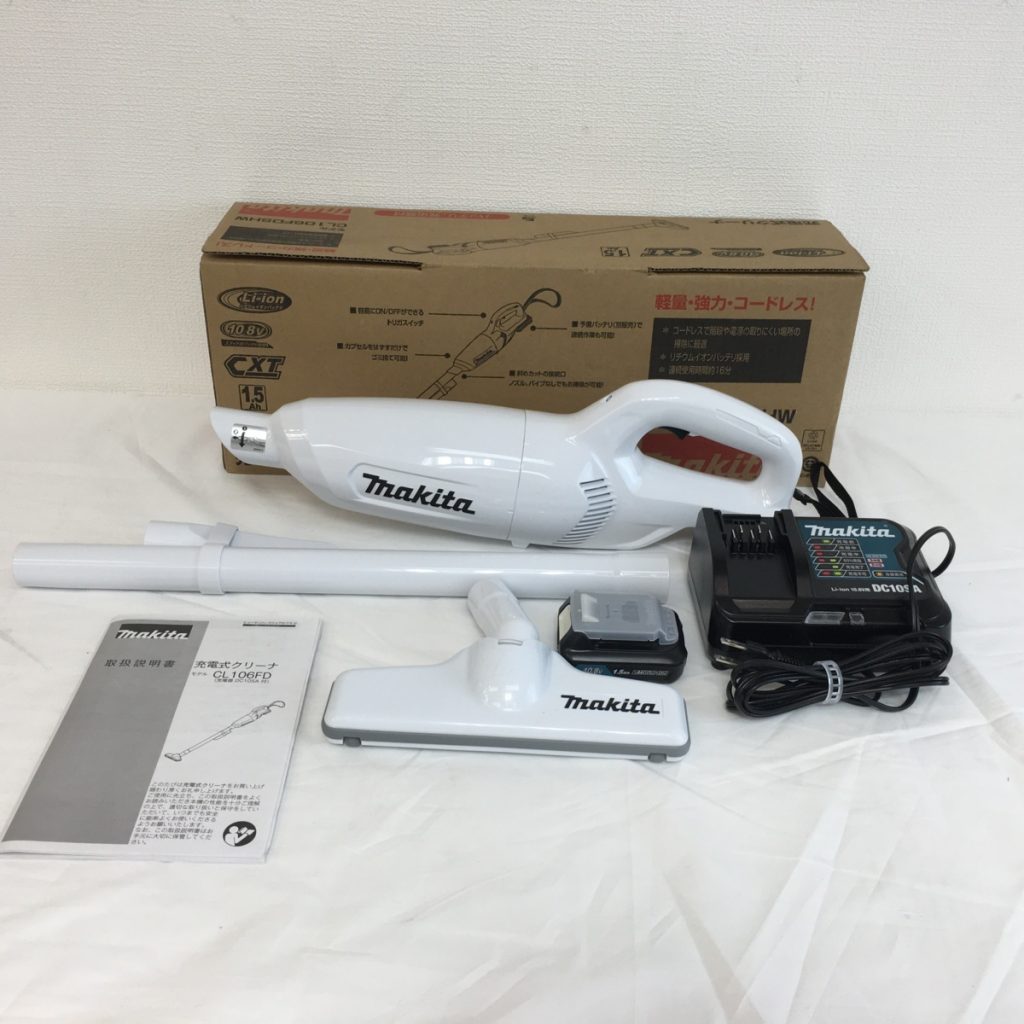 美品！makita マキタ 充電式クリーナ CL106FDSHW コードレス掃除機 ハンディクリーナ