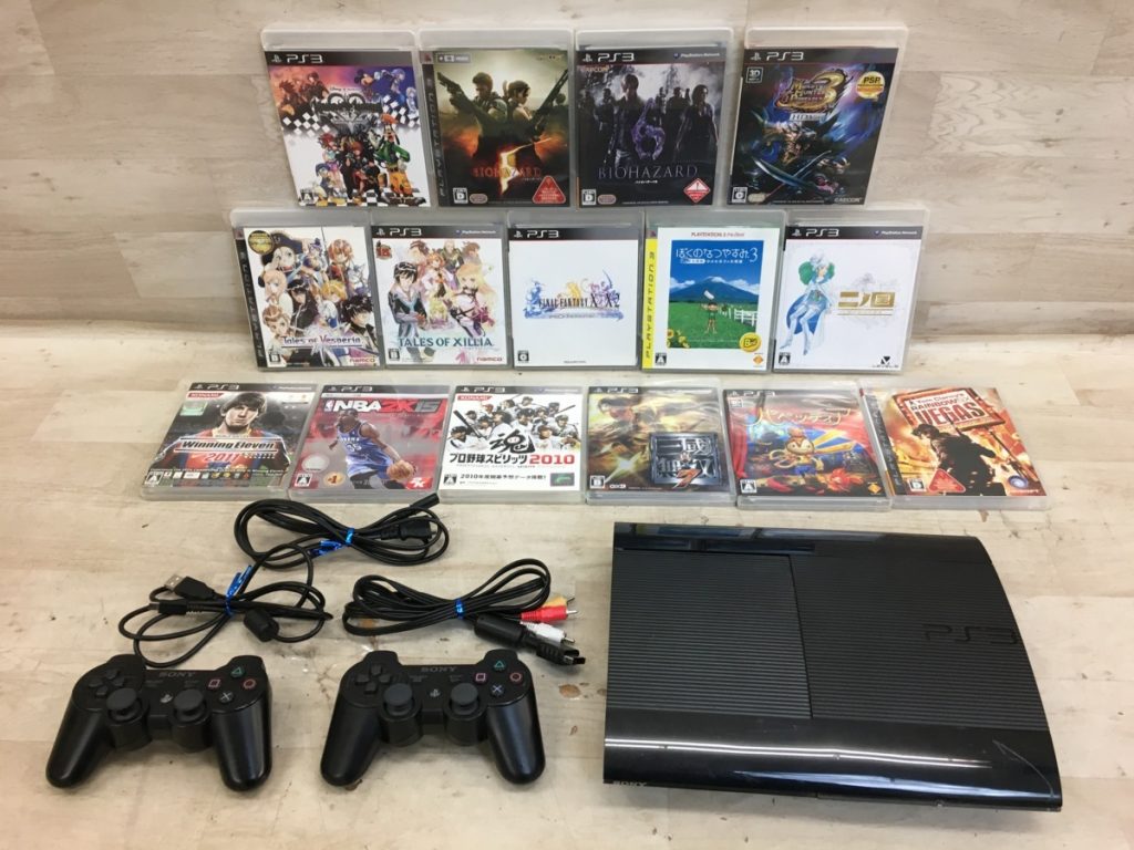 SONY PlayStation3 本体 ソフト15本 コントローラー2個 PS3 本体初期化済み プレステ ソニー まとめセット