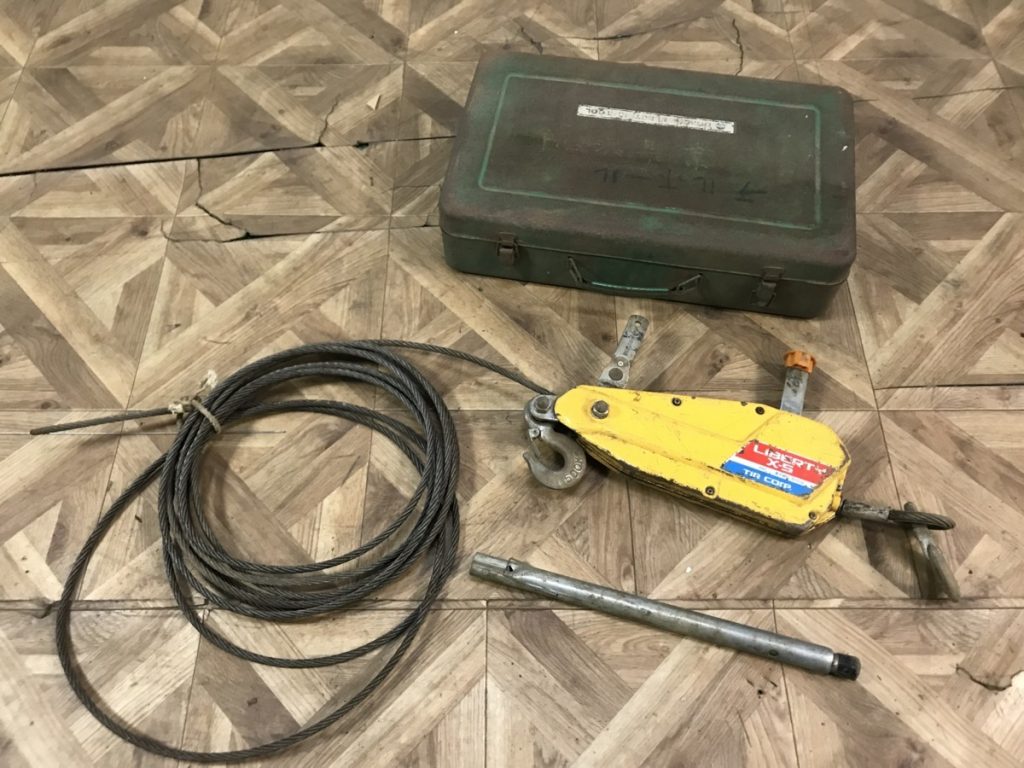 LIBERTY X-5 TIP CORP 手動ウィンチ ハンドウインチ ワイヤー 500KG リバティ ケース付き 現状品