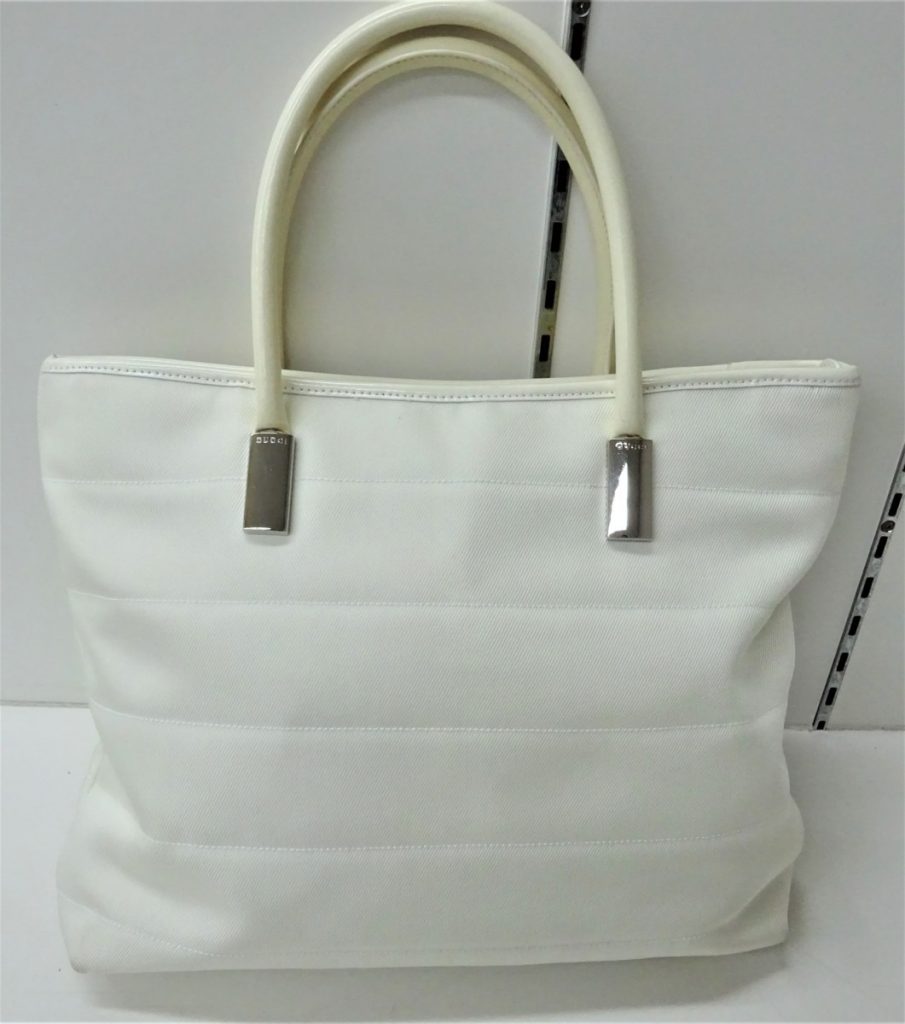 GUCCI グッチ バッグ 002・2123・0457 トートバッグ ハンドバッグ 鞄 アイボリー 白系 ナイロン