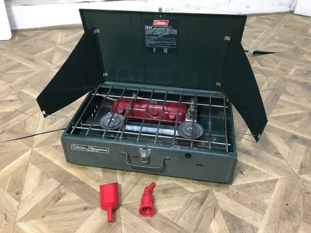 Coleman POWERHOUSE 413H コールマン パワーハウス ツーバーナー コンロ アウトドア 動作未確認 現状品