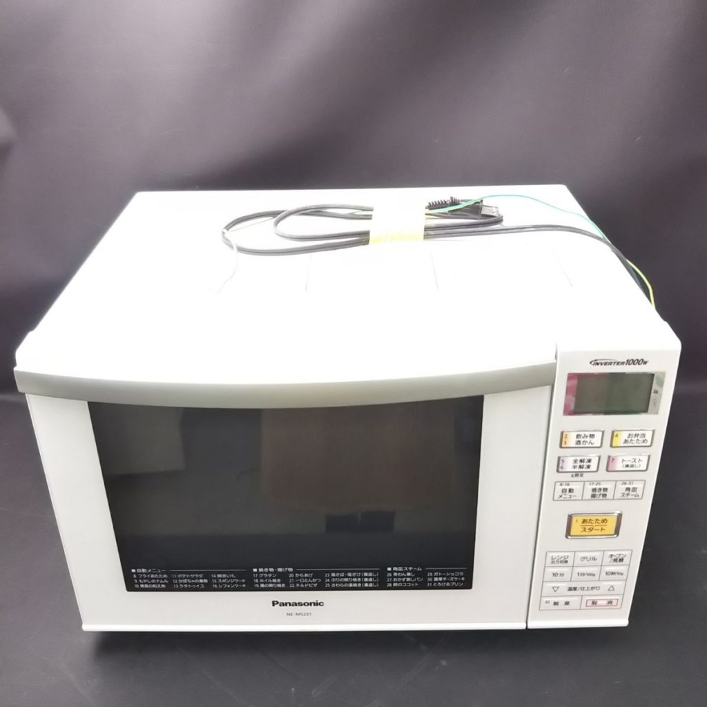 通電OK!!Panasonic パナソニック オーブンレンジ NE-MS231-W 2014年製 50-60Hz 現状品