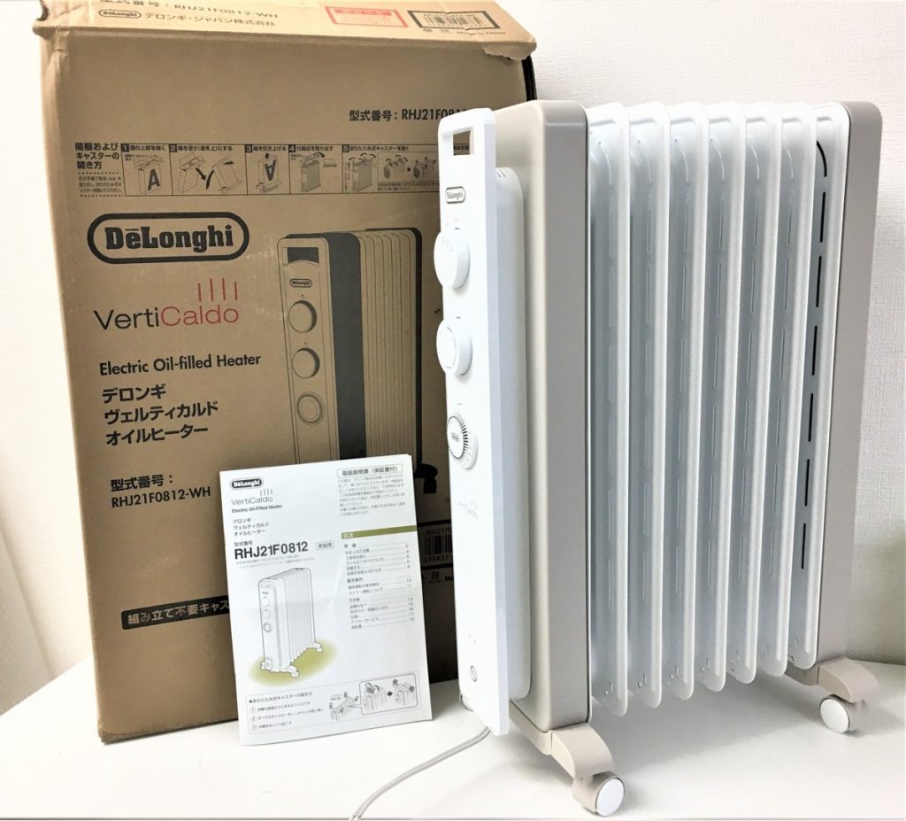 DeLonghi デロンギ オイルヒーター ヴェルティカルド RHJ21F0812-WH