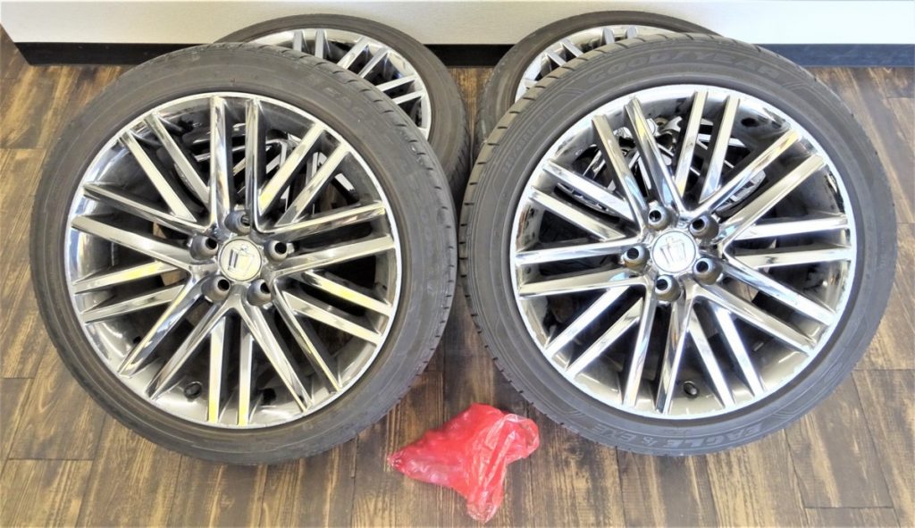 トヨタ 210系 クラウンアスリート 純正 5穴 18インチ 8J+40 225/45R18 91W 4本セット TOYOTA ボルト付