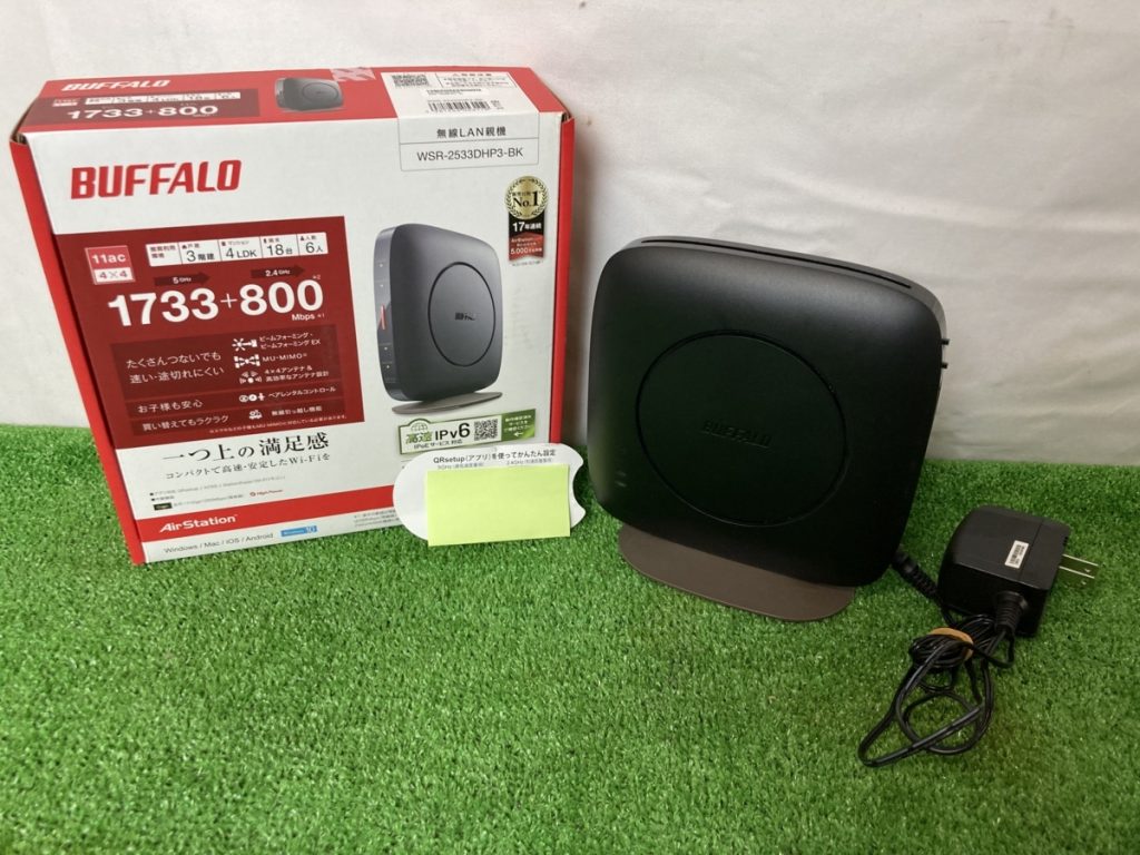 通電確認済み　BUFFALO　バッファロー　WSR-2533DHP3-BK　Wi-Fiルーター　無線LAN新機　AirStation