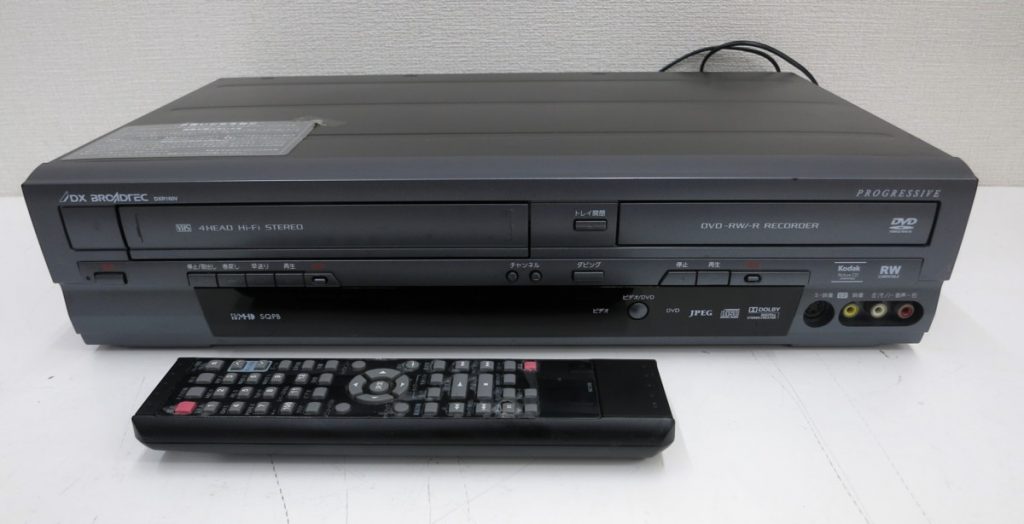 DXアンテナ VHS ビデオ一体型DVDレコーダーDXR-160V リモコン付き