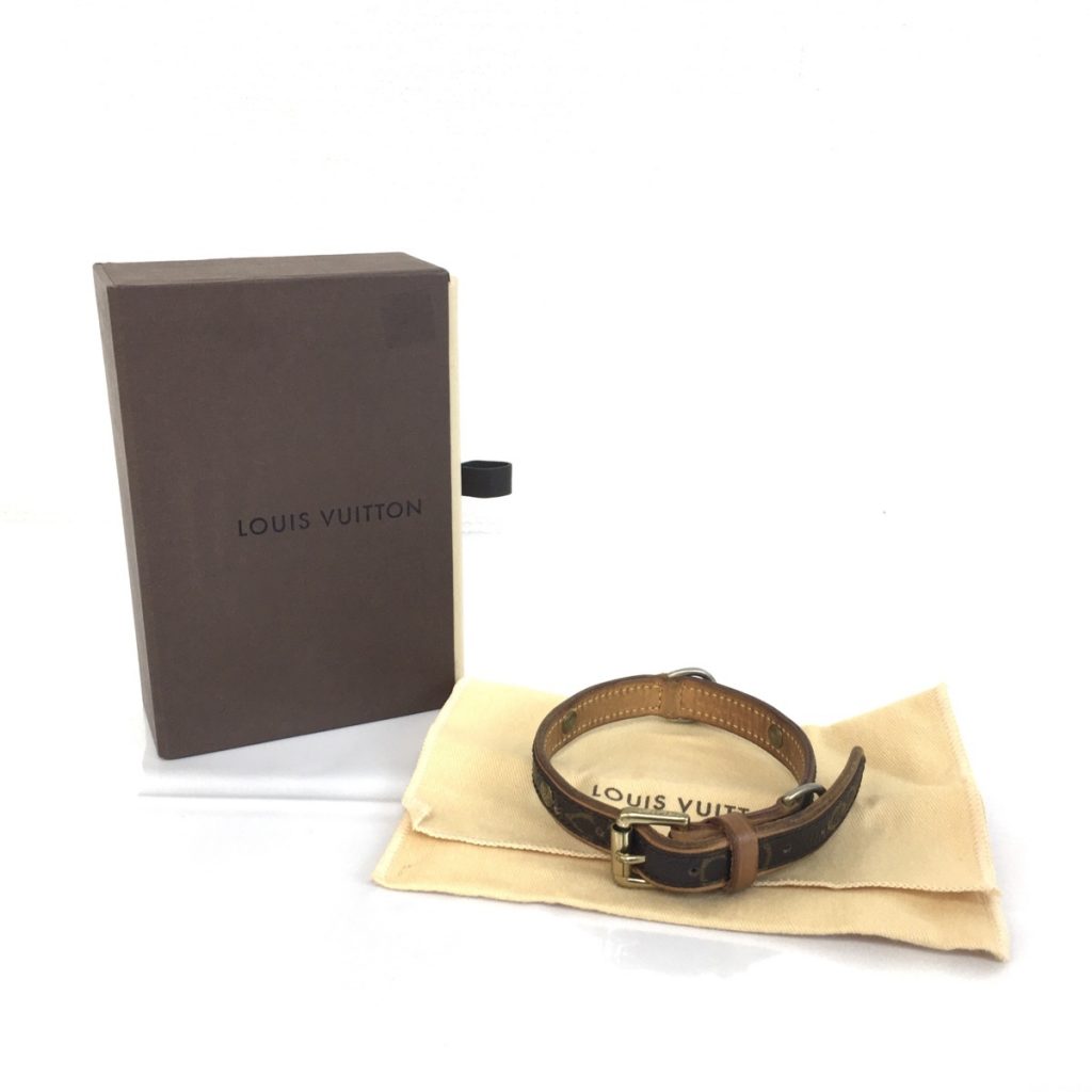 ルイ・ヴィトン LOUIS VUITTON 犬用 首輪 コリエ・バクスター モノグラム キャンバス ペット用 箱付き