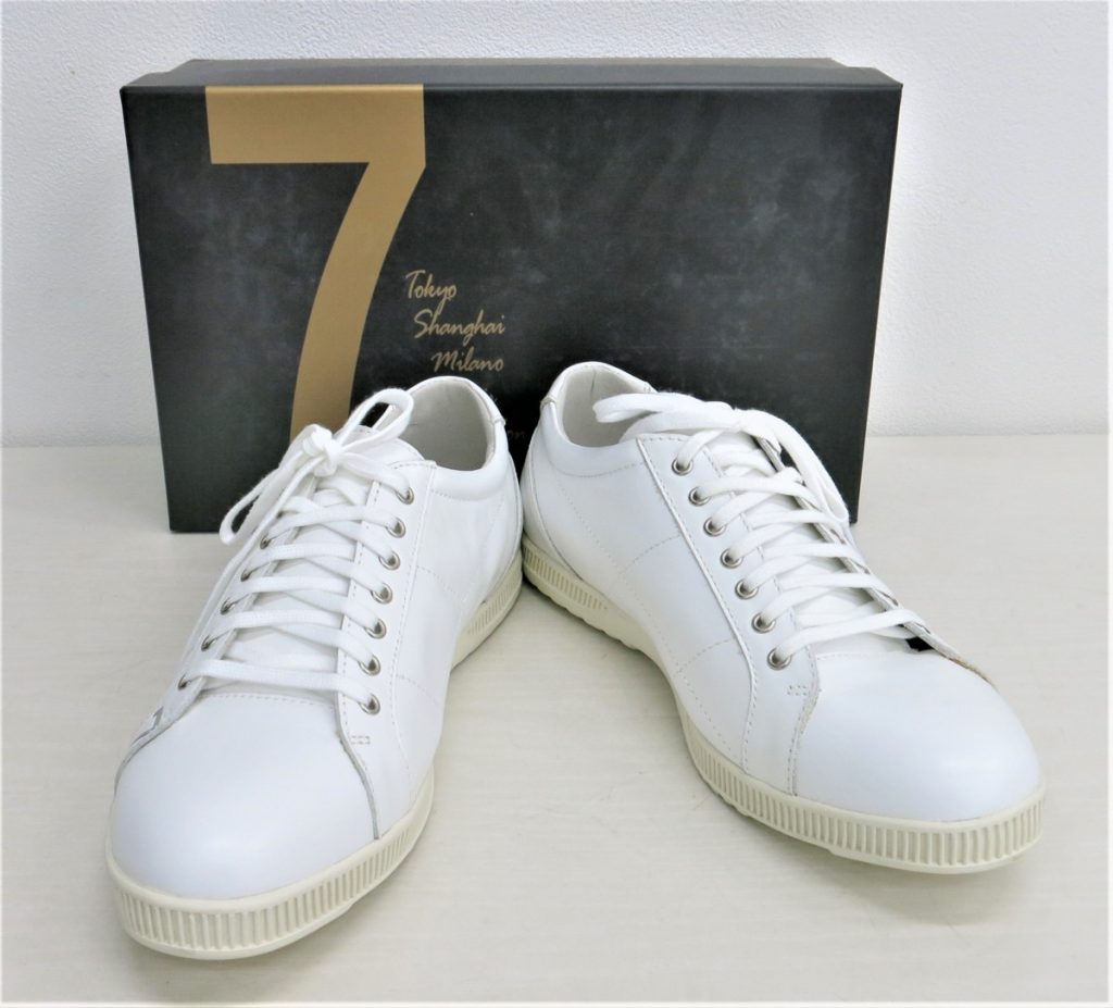 TOPSEVEN TS-2101 ステッチ 無地 シンプル レザー スニーカー 25.5cm