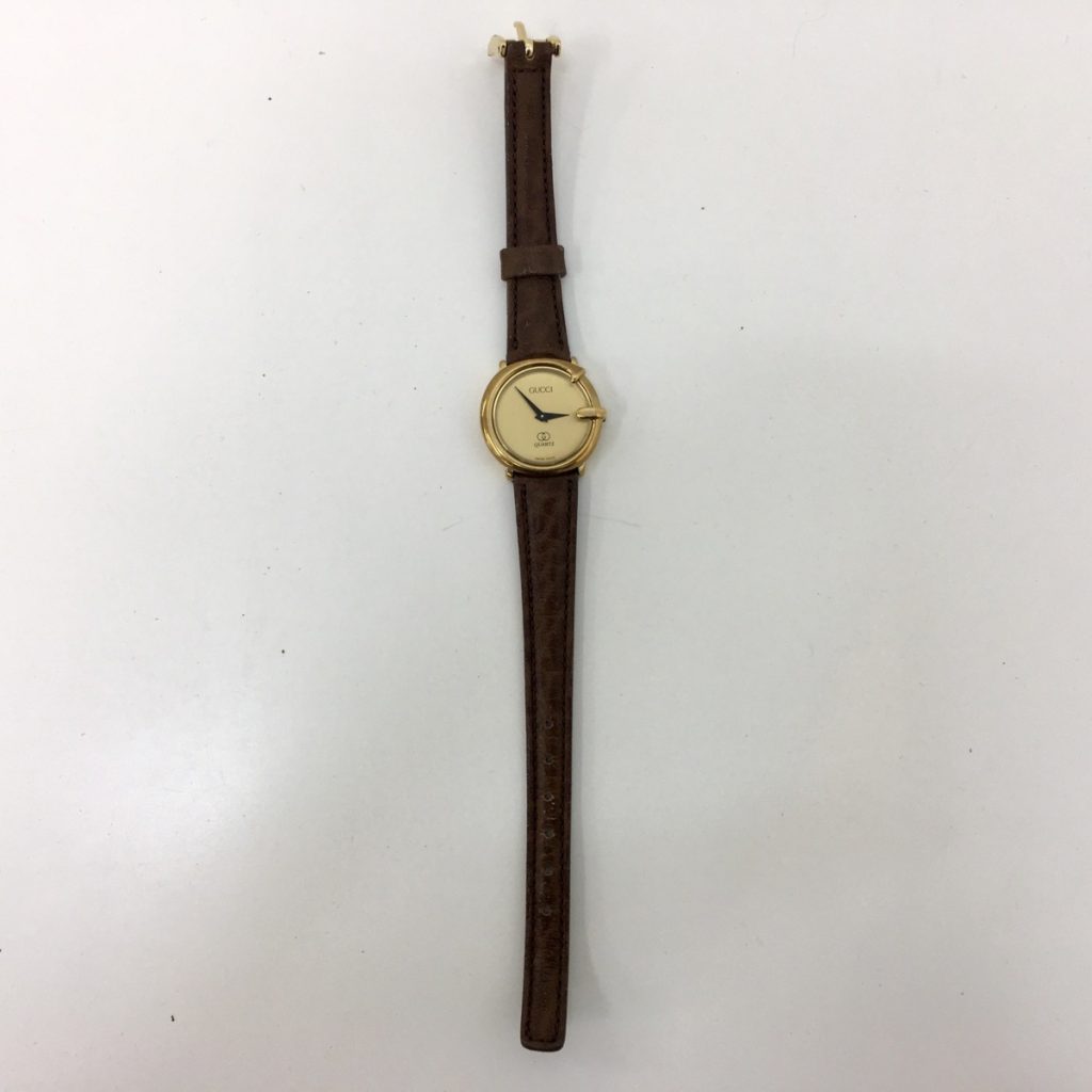GUCCI QUARTZ グッチ クォーツ 腕時計 レディース ウォッチ ゴールド スイス製 不動品