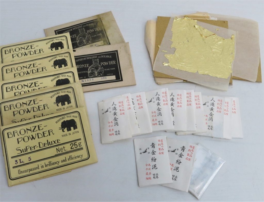人造黄金消　青金粉泥　BRONZE-POWDER 金箔シートまとめ