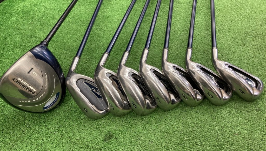 ダンロップ HI-BRID EZ ハイブリッドイージー ドライバー＆アイアン 8本セット HB-400 HB300 右利き用