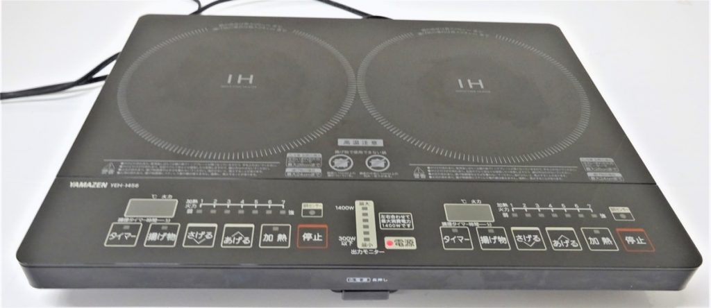 山善 YAMAZEN IHクッキングヒーター 2口IHクッキングヒーター YEH-1456 2018年製