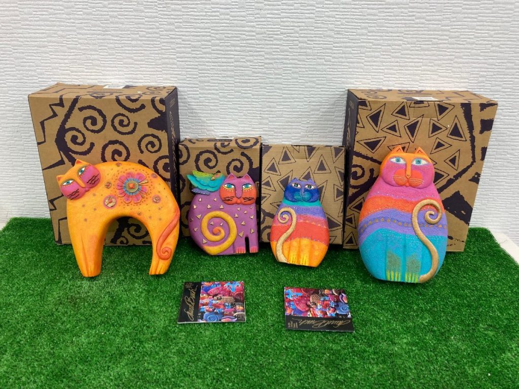 Laurel Burch ローレル バーチ Premiere Collection プレミアコレクション 猫 置物 4点セット