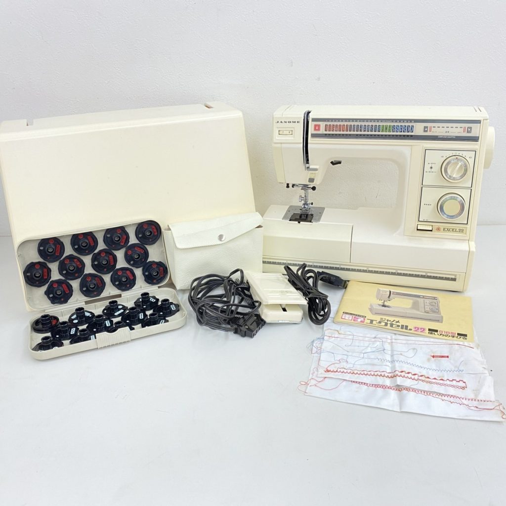 ジャノメ 818型 エクセル22 ミシン JANOME Model 818 Excel22 アンティーク 取扱説明書あり