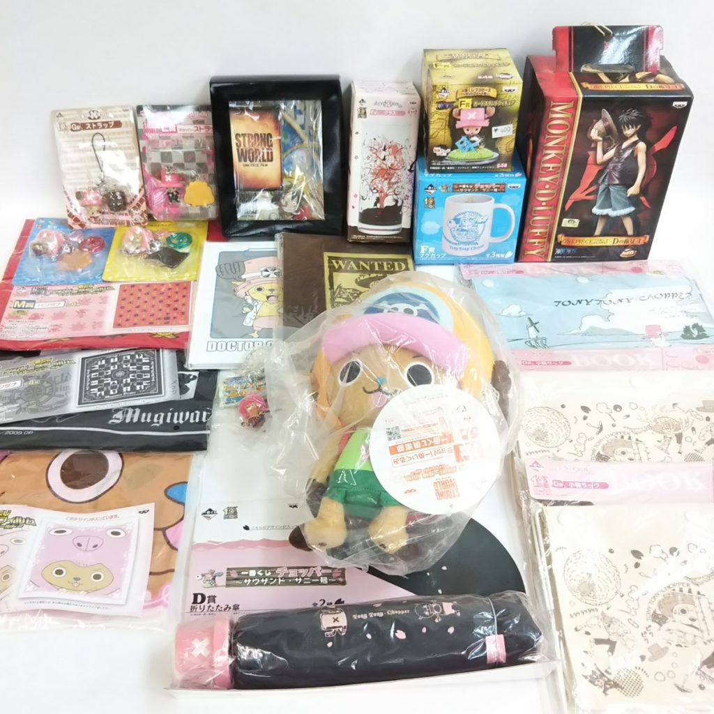 未使用 一番くじワンピースグッズいろいろまとめて フィギュア/ぬいぐるみ/ストラップ/折りたたみ傘など 現状品