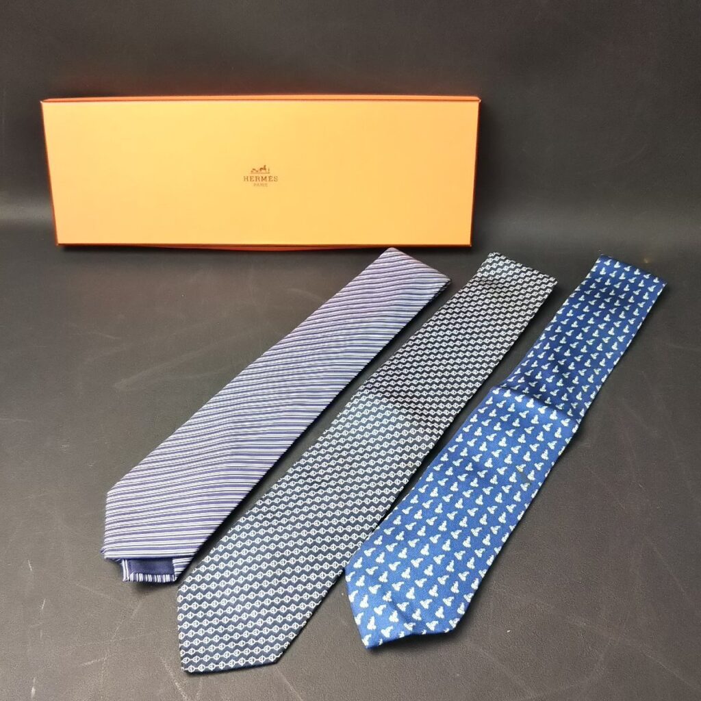 正規 HERMES エルメス ネクタイ3本セット 現状品