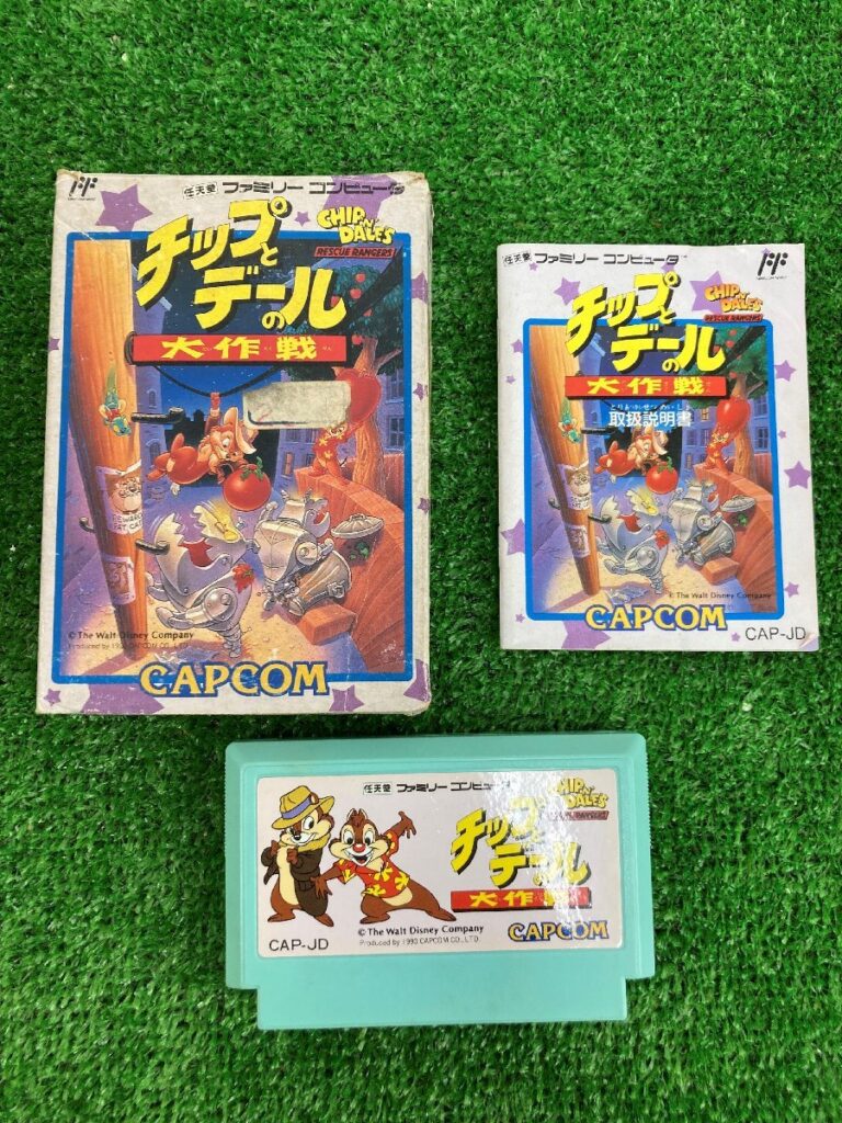 ファミコンソフト チップとデールの大作戦 CAPCOM 外箱 取扱説明書付き