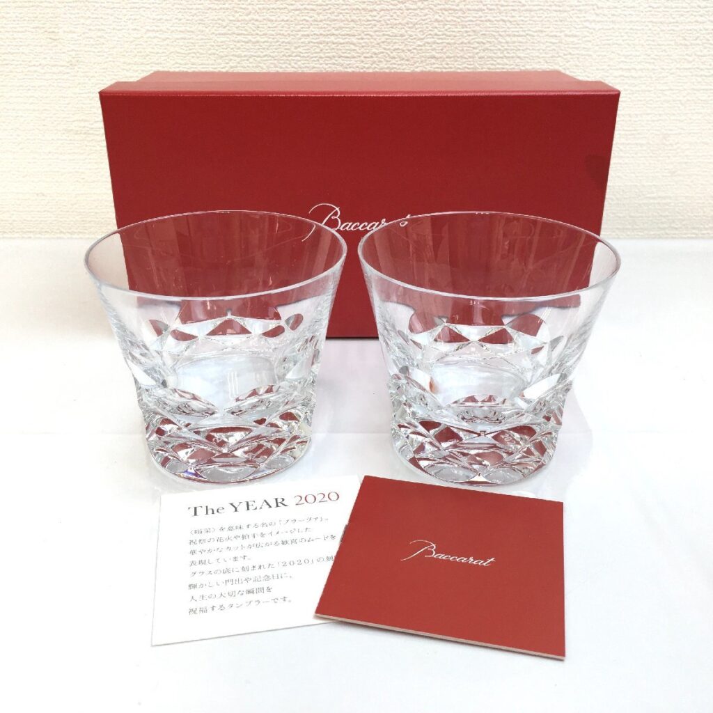 Baccarat　バカラ 2020 ロックグラス クリスタルガラス ペア 2客 セット 箱付