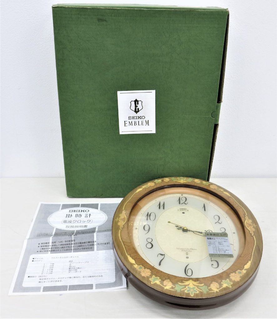 SEIKO ENBLEM 掛時計 電波クロック HS423B