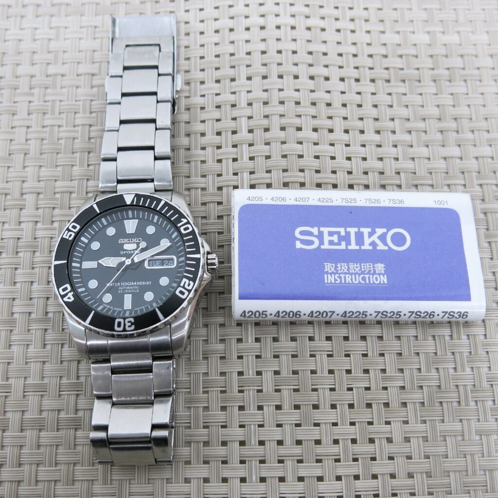 腕時計 SEIKO セイコー 5 SPORTS ファイブスポーツ 7S36-03C0 AT 自動巻 ブラック文字盤