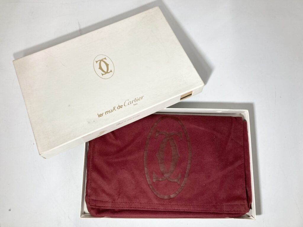 カルティエ Cartier マスト マストライン バッグ セカンドバッグ クラッチバッグ ボルドー 赤 ユニセックス ブランド