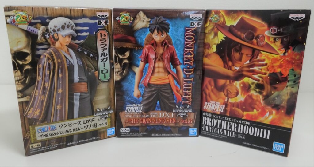 ワンピース　フィギュア3体セット　ルフィー　エース　ロー　スタンビート　グランドラインメン　DFX　ワノ国