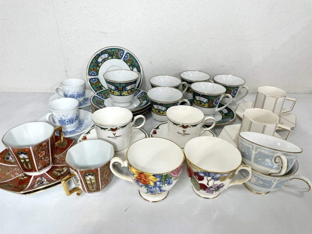 ノリタケ ロイヤルキングストン 他 カップソーサー ティーカップ アンティーク 和風 洋風 花柄 まとめ 大量 金彩 13客+5個