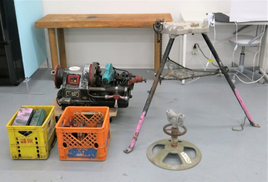 REX N80AⅢGX パイプマシン ネジ切り ダイヘッド付き TRISTAND CVX6