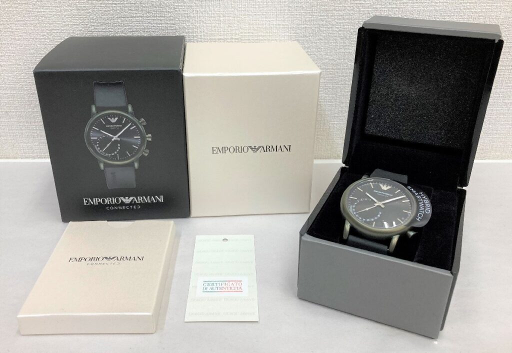 EMPORIO ARMANI エンポリオアルマーニ ART3016 ハイブリッドスマートウォッチ 腕時計 ブラック