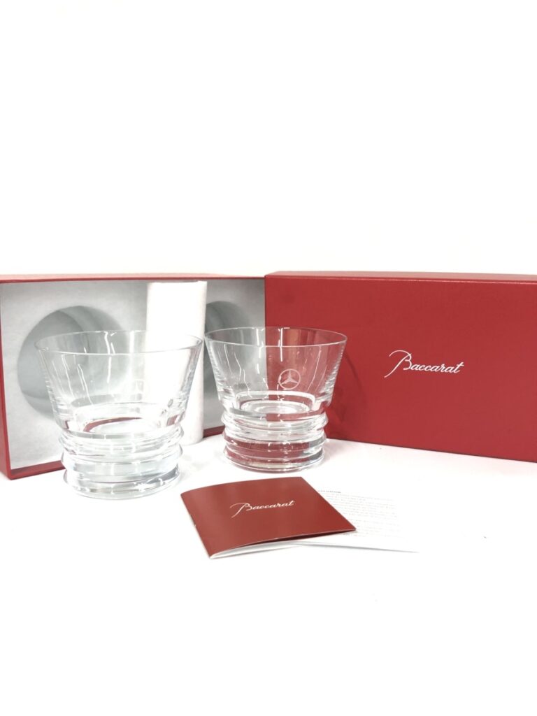バカラ Baccarat ロックグラス ペア メルセデスベンツ Mercedes-Benz 2客セット 箱付き クリスタルガラス