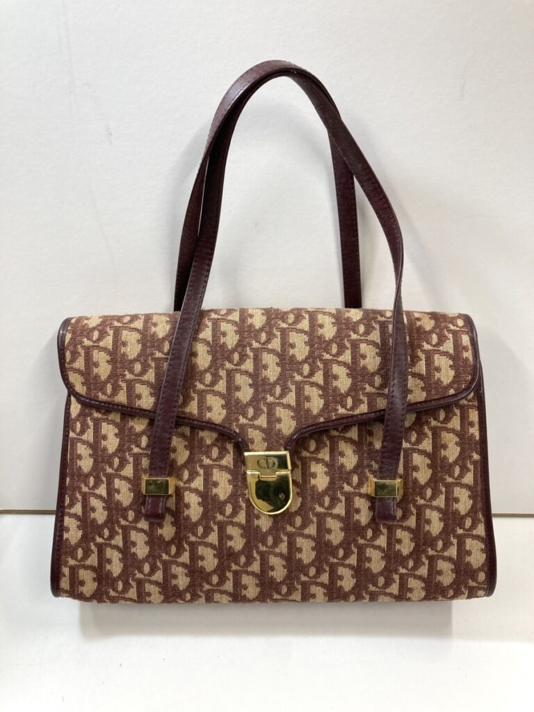 Dior ディオール CD クリスチャンディオール Christian Dior ハンドバッグ バッグ ヴィンテージ ベージュ ボルドー