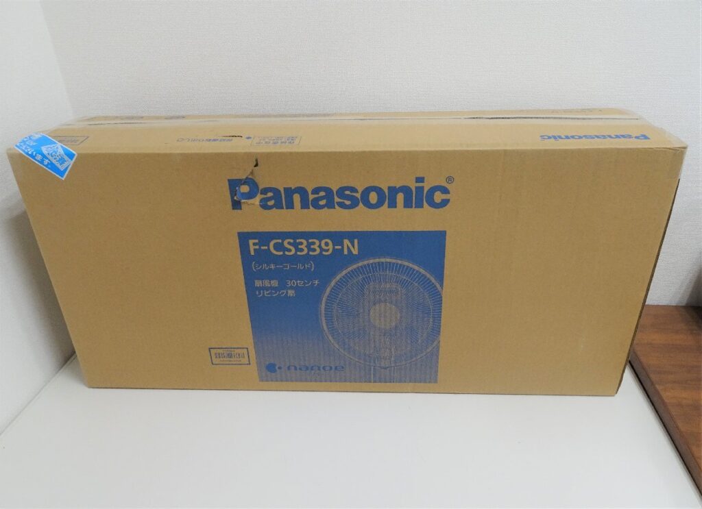 美品　Panasonic パナソニック 扇風機 30センチ リビング扇 F-CS339　シルキーゴールド