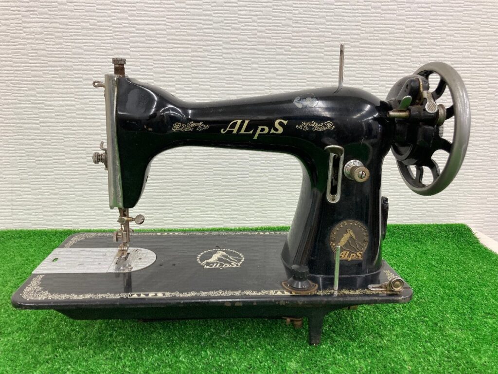 Alps アルプス ビンテージミシン Sewing Machine 昭和レトロ アンティーク 黒