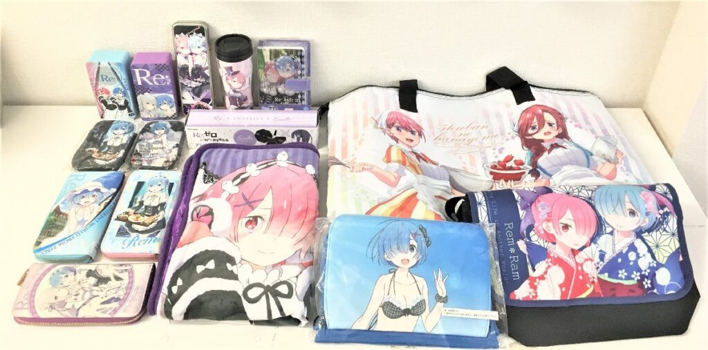Reゼロ グッズ まとめ 手帳型スマホケース/バッグ/ポーチ/タンブラー/折り畳み傘/Tシャツ その他