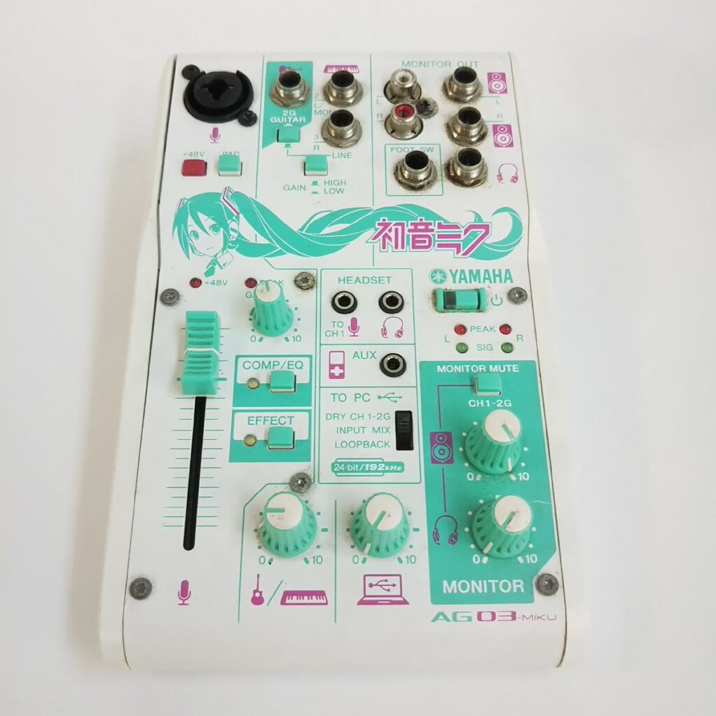 ジャンク YAMAHA ヤマハ AG03-MIKU オーディオインターフェース 初音ミク ミキサー 現状品