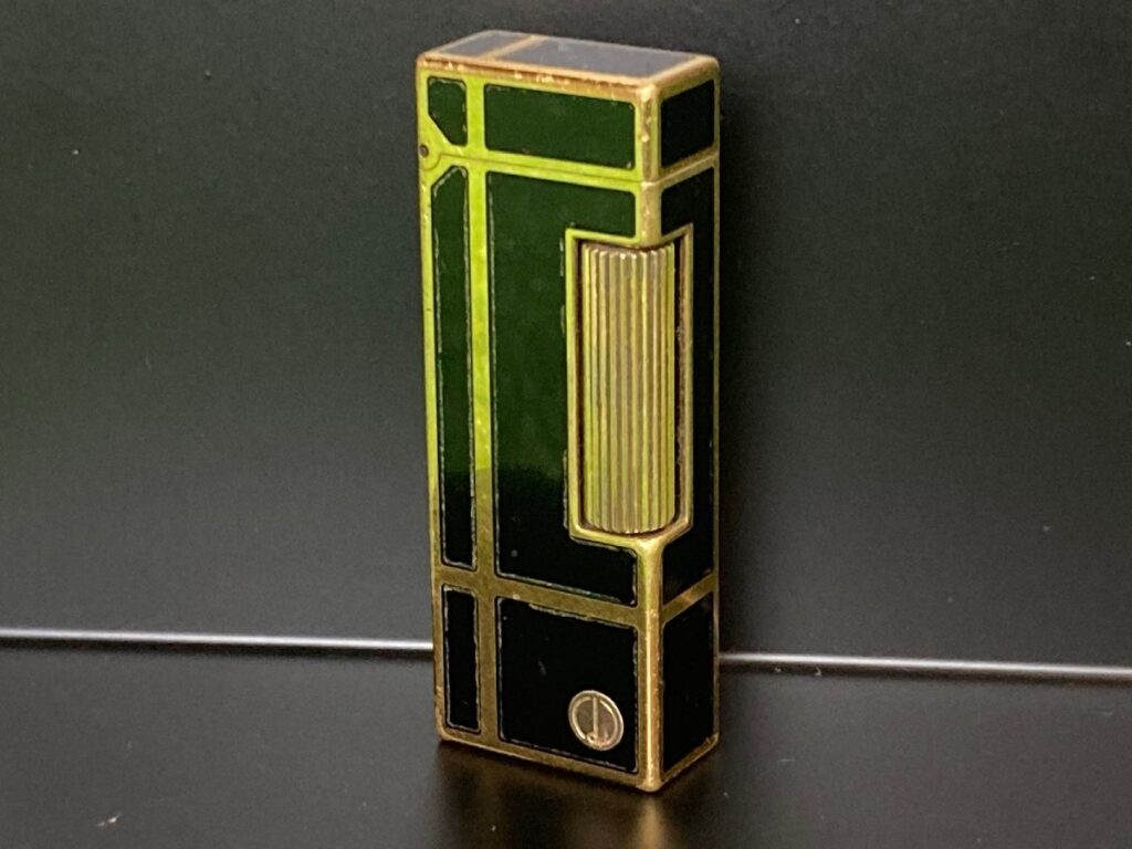 着火未確認　dunhill　ダンヒル　ガスライター　ブラックカラー　ゴールドカラー　喫煙具