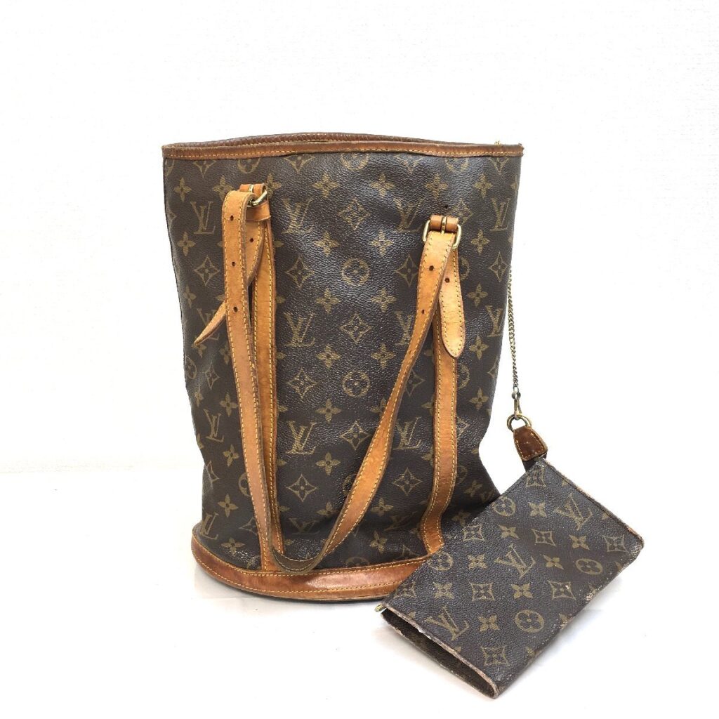 LOUIS VUITTON ルイ ヴィトン モノグラム　バケット ショルダーバッグ　ブラウン