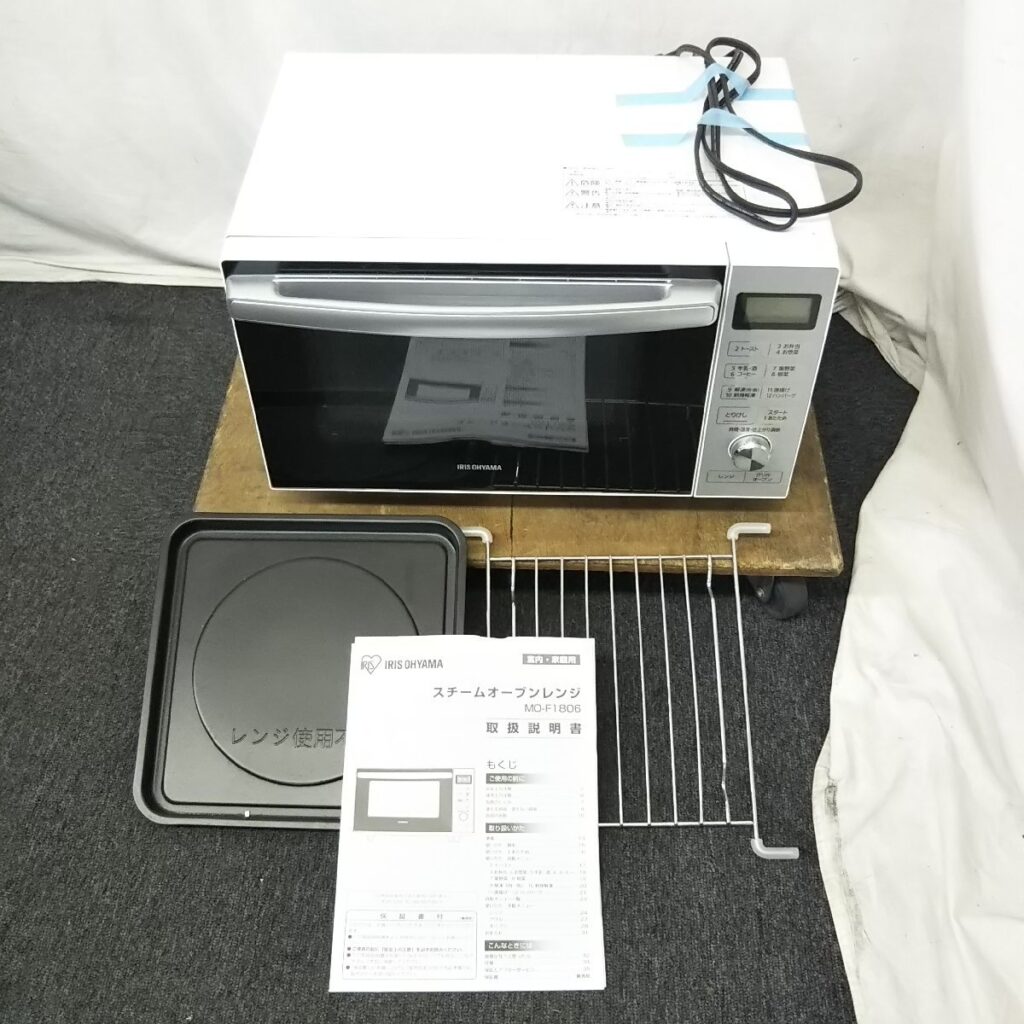 通電OK!! アイリスオーヤマ スチームオーブンレンジ MO-F1806 2019年製 50-60Hz 現状品
