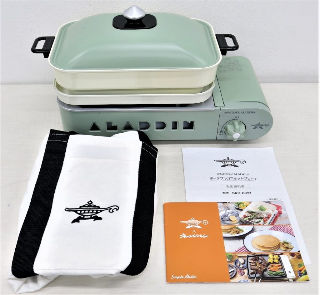 Sengoku Aladdin SAG-RS21 グリーン センゴク アラジン ポータブル ガス ホットプレート プチパン アウトドア