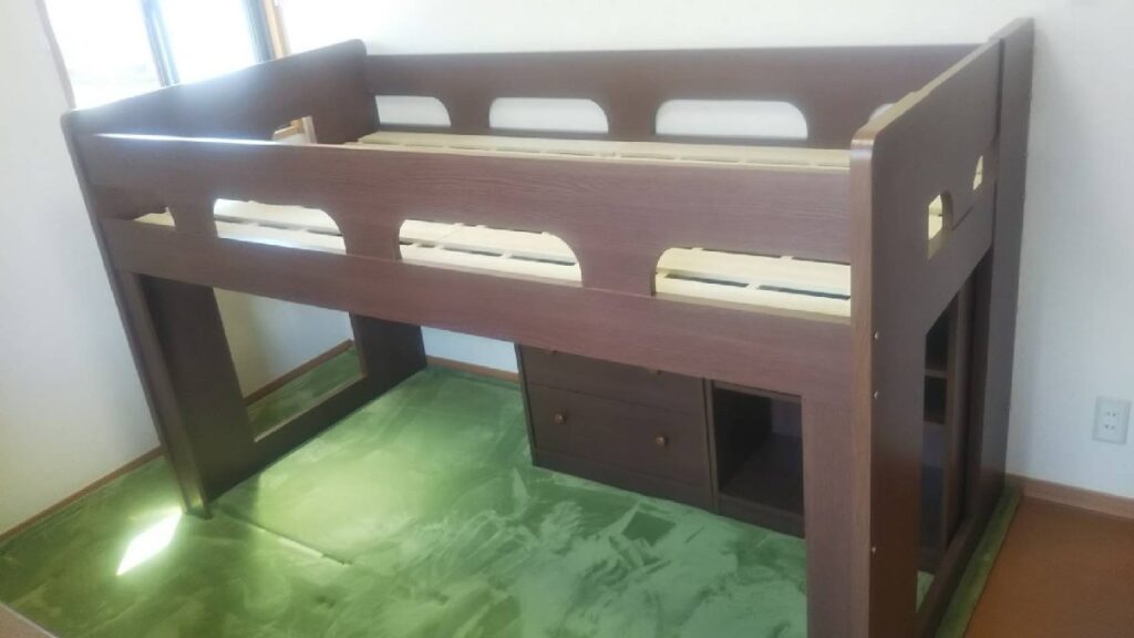 システムベッド ロータイプ 机 収納 美品