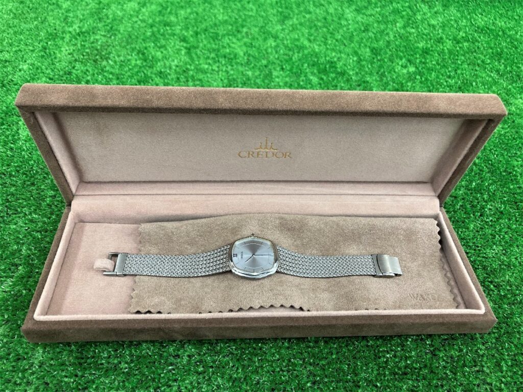 CREDOR/クレドール 5931-5232 シルバー文字盤/ベルト一体ケース メンズ腕時計