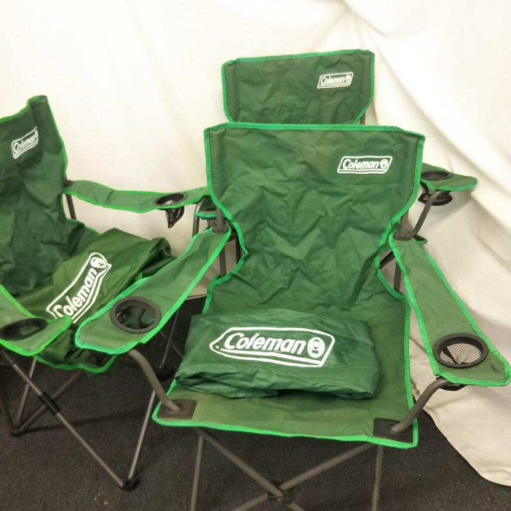 Coleman コールマン 折りたたみキャンプチェア3脚セット 2000026732/2000013097 アウトドア 椅子 現状品